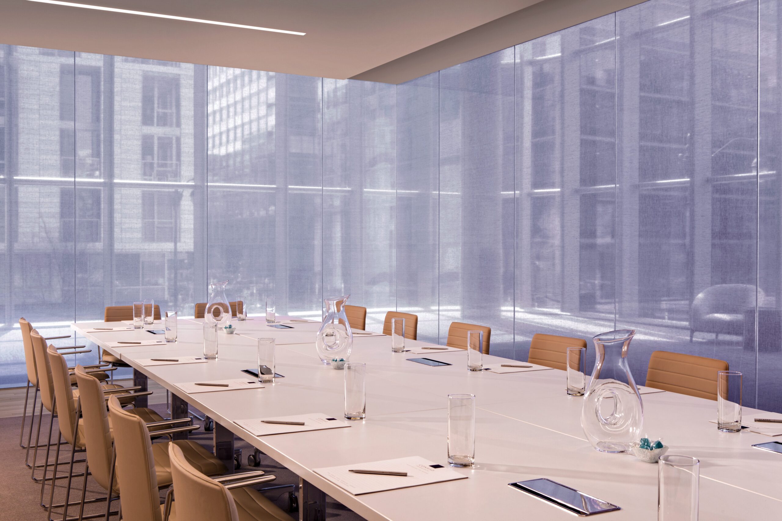 Custom Fabric Glass Partition Walls
