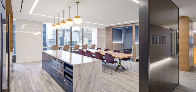 The Capital Group Office, featuring the custom laminated glass partition wall by Archetype Glass