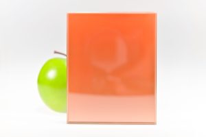 "Sunset" custom laminated mirror, crafted by Archetype Glass