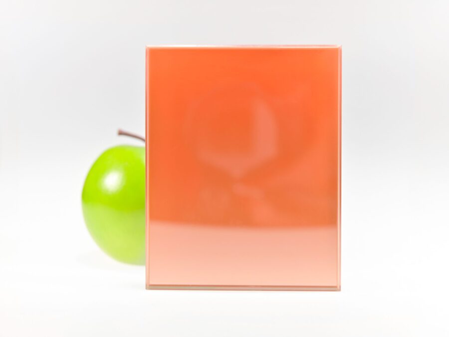 "Sunset" custom laminated mirror, crafted by Archetype Glass