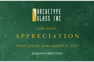 The Archetype Glass 2021 Holiday Card, front