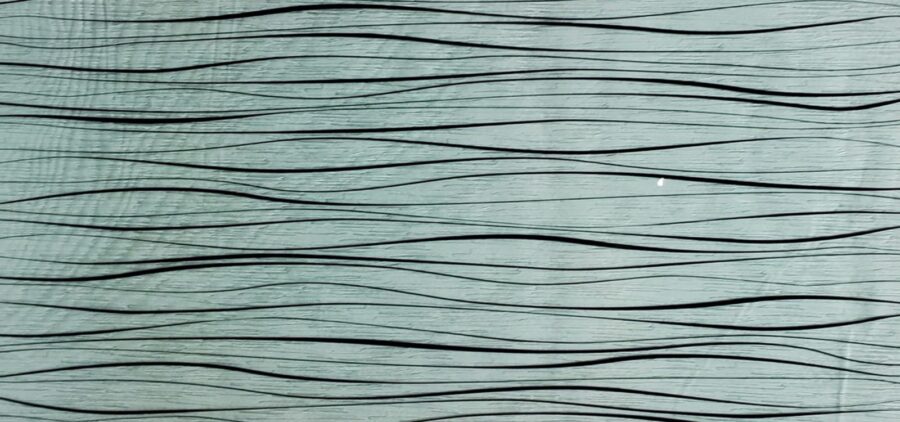 The aqua organic abstract graphic glass as part of Archetype Glass' January 2022 QSP