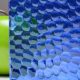 March 2022 QSP: FV-1914 blue scalloped custom textured art glass