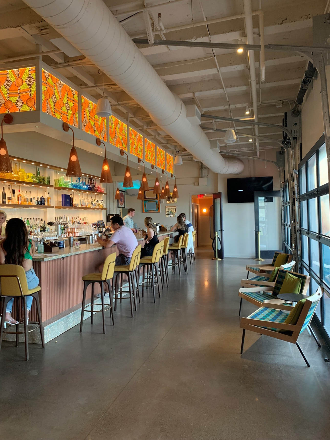 Custom Fabric Glass Feature
