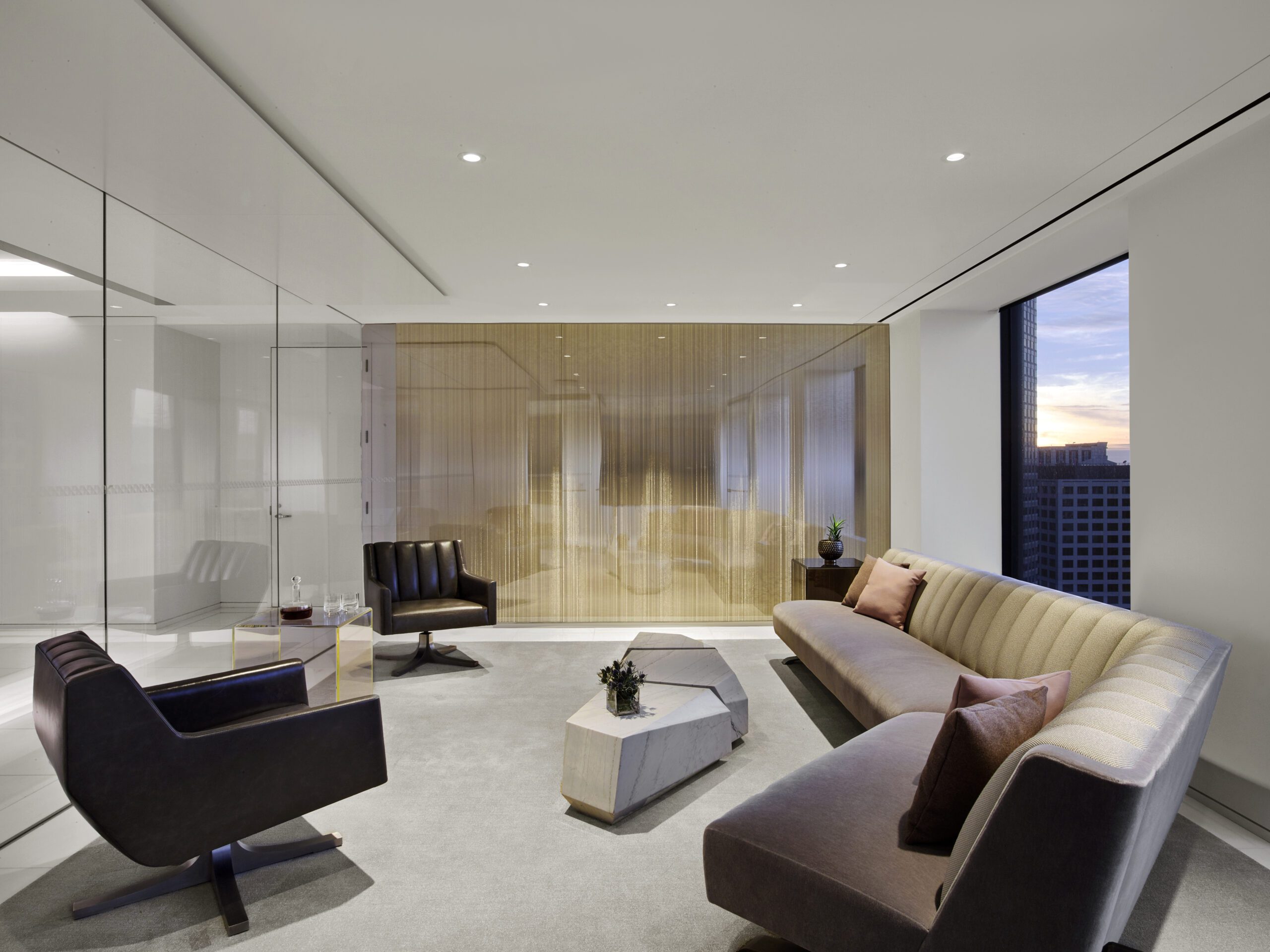 Custom Metal Mesh Mirror Feature Wall