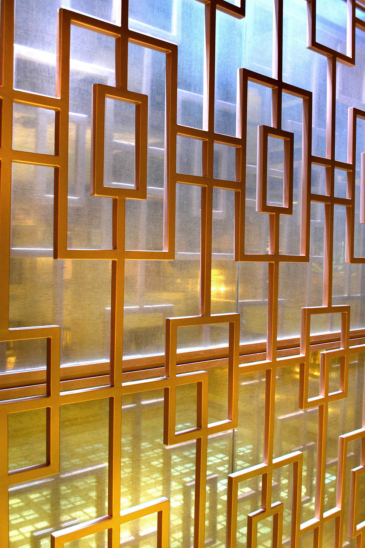 Custom Fabric Glass Feature Wall